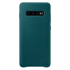 Чехол (клип-кейс) SAMSUNG Leather Cover, для Samsung Galaxy S10+, зеленый [ef-vg975lgegru]