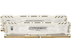 Модуль памяти Crucial Ballistix Sport White LT DDR4 DIMM 3000MHz PC4-24000 CL15 - 32Gb KIT (2x16Gb) BLS2K16G4D30AESC