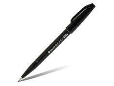 Фломастер-кисть Pentel Brush Sign Pen Black SES15C-A
