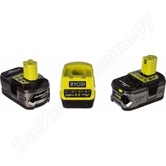 Аккумулятор ryobi one+ rc18120-240 (18 в; 4.0 а*ч; li-ion) 2 шт. + зарядное устройство rc18120 5133003363