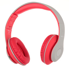 Наушники накладные Bluetooth QUB STN-260 Grey/Red STN-260 Grey/Red