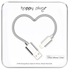 Кабель для iPod, iPhone, iPad Happy Plugs 9911 Lightning - USB зарядный, Silver