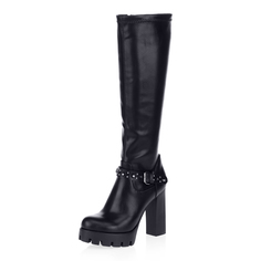 Черные сапоги с декоративным ремнем Mie Scarpe