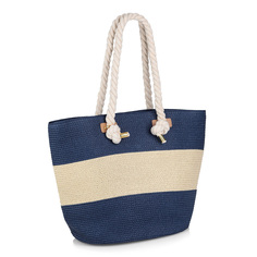 Сине-бежевая пляжная сумка Fabretti