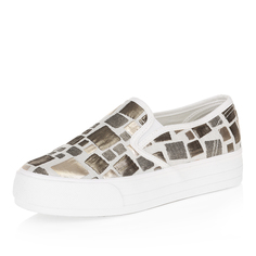 Слипоны с принтом из текстиля Mie Scarpe