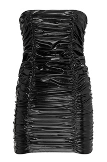 Черное платье со сборками Philipp Plein