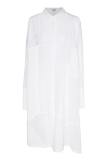 Платье-рубашка с ажурной вышивкой Loewe