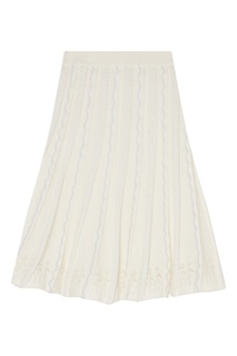 Белая юбка-миди с отделкой Korta