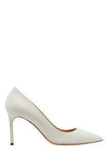 Белые туфли из кожи BB 90 Manolo Blahnik