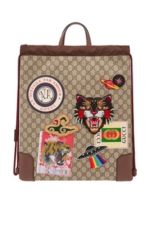 Рюкзак с нашивками Courrier Gucci