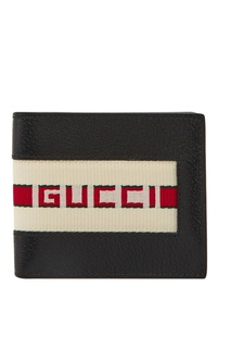 Кожаный кошелек с контрастной отделкой Gucci
