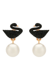 Серьги iconic swan с подвесками