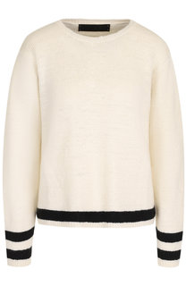 Кашемировый пуловер с круглым вырезом