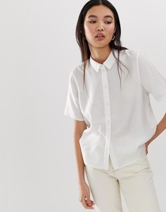 Рубашка с короткими рукавами Selected Femme - Белый