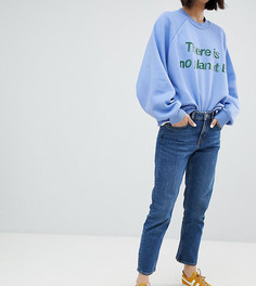 Укороченные джинсы прямого кроя с классической талией Weekday Ami - Синий