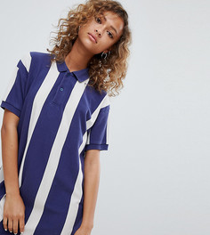 Синее платье регби в стиле колор блок Pull&Bear - Мульти