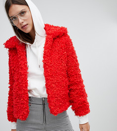 Красная куртка из искусственной цигейки River Island - Красный