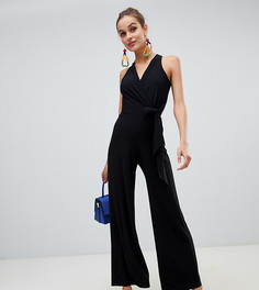 Черный комбинезон с халтером River Island - Черный