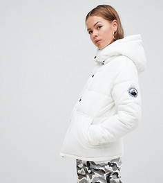 Белая дутая куртка с капюшоном Boohoo - Белый