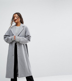Серое шерстяное пальто Weekday - Серый