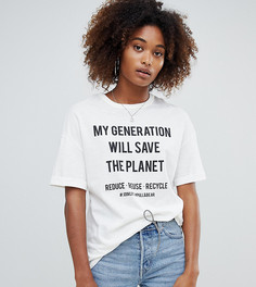 Экологичная футболка с надписью my generation Pull&Bear - Белый