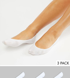 3 пары белых носков Monki - Белый