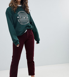 Бордовые вельветовые джинсы в винтажном стиле Pull&bear - Красный