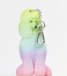 Зеркальный разноцветный брелок для ключей в виде пуделя Monki - Мульти