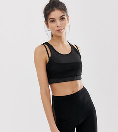 Черные спортивный кроп-топ со спиной-борцовкой Missguided - Черный