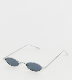 Солнцезащитные очки в металлической овальной оправе PrettyLittleThing - Черный