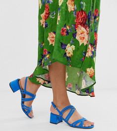 Синие босоножки на каблуке с ремешками Miss Selfridge - Синий