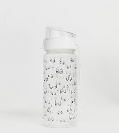 Прозрачная бутылка для воды с принтом Monki - Очистить