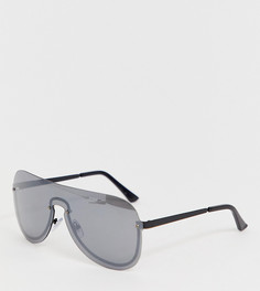 Черные солнцезащитные очки в D-образной оправе Monki - Черный
