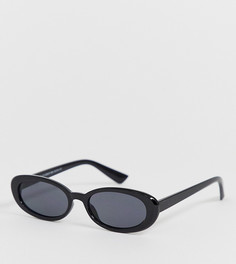 Черные овальные солнцезащитные очки New Look - Черный