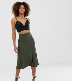 Юбка миди цвета хаки Miss Selfridge - Зеленый