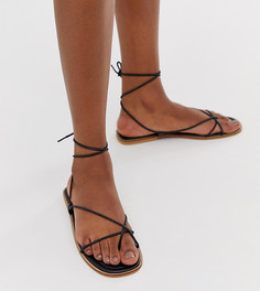 Черные сандалии с тонкими ремешками Missguided - Черный