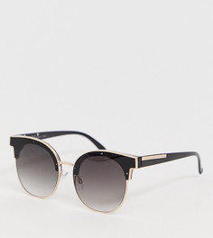 Черные солнцезащитные очки в стиле ретро River Island - Коричневый