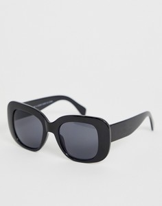 Большие черные солнцезащитные очки Weekday Atlantic - Черный
