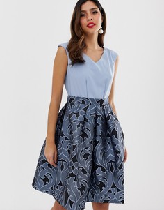 Платье 2 в 1 с V-образным вырезом Closer - Синий Closet London