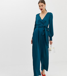 Сине-зеленый комбинезон со сборками River Island - Синий