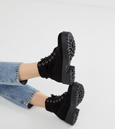 Черные ботинки на шнуровке New Look - Черный