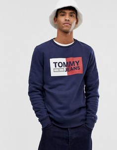 Темно-синий свитшот классического кроя с логотипом Tommy Jeans - Темно-синий
