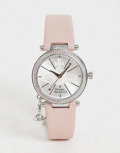 Часы на кожаном ремешке пастельного цвета с логотипом Vivienne Westwood - VV006SLPK - Розовый