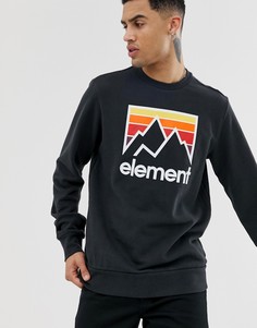 Черный свитшот с большим логотипом на груди Element - Черный