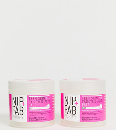 Набор отшелушивающих ватных дисков NIP+FAB X ASOS EXCLUSIVE Teen Skin Fix Salicylic Acid Day Pads - СКИДКА 50 - Бесцветный