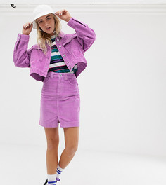 Вельветовая мини-юбка COLLUSION - Фиолетовый