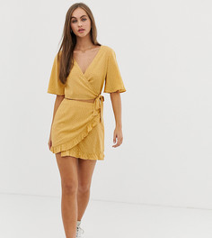 Комбинируемая желтая юбка с запахом в горошек Pull&Bear - pacific - Желтый