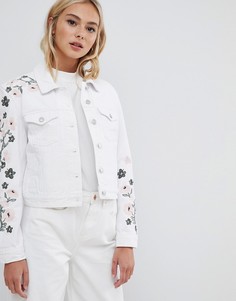Джинсовая куртка с вышивкой Urban Bliss - Белый