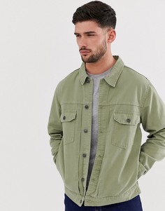 Джинсовая куртка цвета хаки Pull&Bear - Зеленый