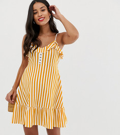 Сарафан мини в полоску на пуговицах с баской ASOS DESIGN Maternity - Мульти